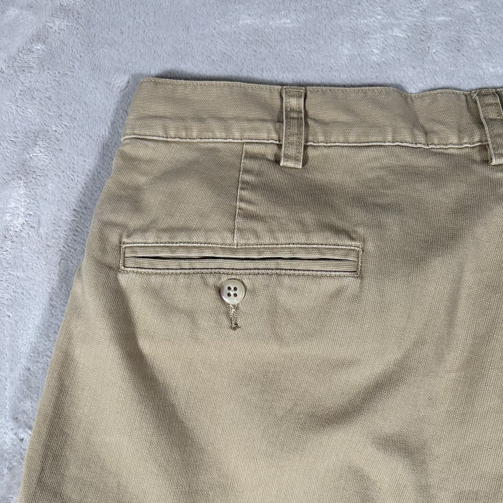 VTG 90s Polo Ralph Lauren Andrew Pant Men 35x30 Beige Classic Chino Pleated USA - Picture 9 of 16